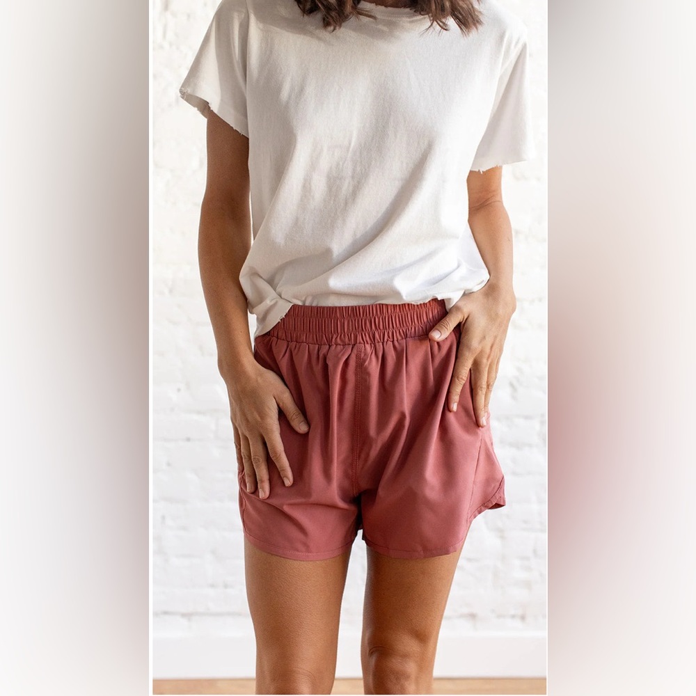 Wishlist Rory Track Shorts Lined Rose Women’s Size Large NWT $38